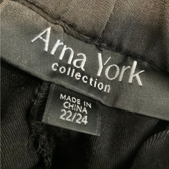 ARNA YORK Womens Black Elastic Waist ,Draw String Legs Size 22/24 - Picture 5 of 9
